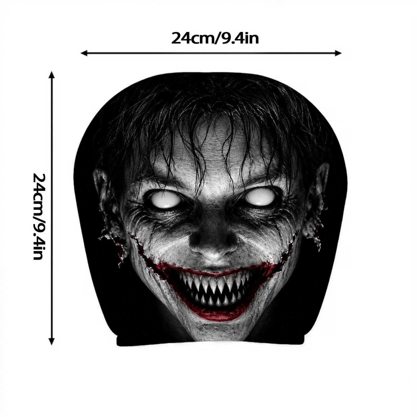 1/2pcs Printed Car Headrest Covers, Interior Decoration With Elastic Design And Universal Fit Installation, Ideal Choice For Interior Additions, Perfect Funny Car Decoration Featuring Scary Zombie Fac
