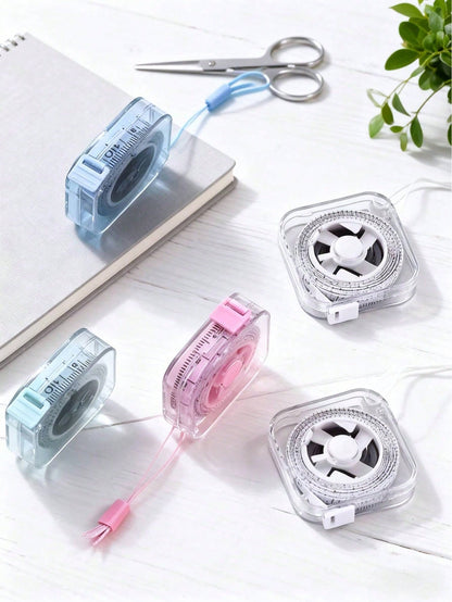 1/2PCS Retractable Flexible Tape Measure With Lanyard And Button, Dual-Sided CM/Inch Scale With Push-Button Lock, Ergonomic Portable Sewing & Body Measuring Tape For Waist, Bust, DIY Crafts (Multi-Co
