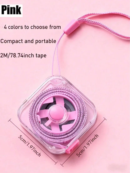 1/2PCS Retractable Flexible Tape Measure With Lanyard And Button, Dual-Sided CM/Inch Scale With Push-Button Lock, Ergonomic Portable Sewing & Body Measuring Tape For Waist, Bust, DIY Crafts (Multi-Co
