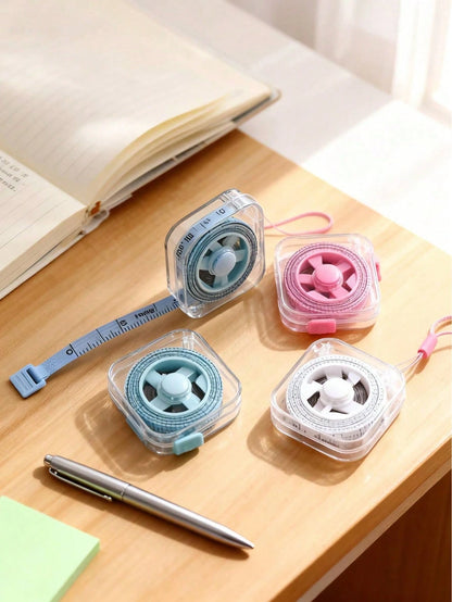 1/2PCS Retractable Flexible Tape Measure With Lanyard And Button, Dual-Sided CM/Inch Scale With Push-Button Lock, Ergonomic Portable Sewing & Body Measuring Tape For Waist, Bust, DIY Crafts (Multi-Co