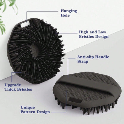 1/2pcs Silicone Bath Brush, Silicone Body Exfoliating Brush, Ergonomic Handle, Soft & Skin-Friendly, Suitable For Sensitive Skin, Effective Shower Callus Removal, Battery-Free, Portable For Home & Tra