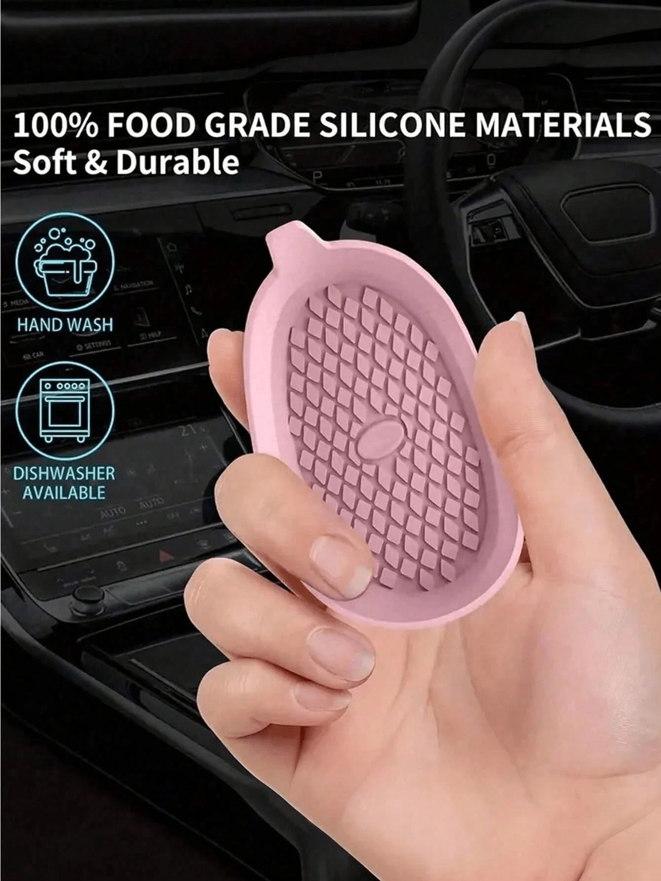 1/2pcs Silicone Car Cup Holder, Non-Slip Universal Cup Mat, Suitable For All Car Models (Black), Essential For Women Storage, Travel, Dorm Organization