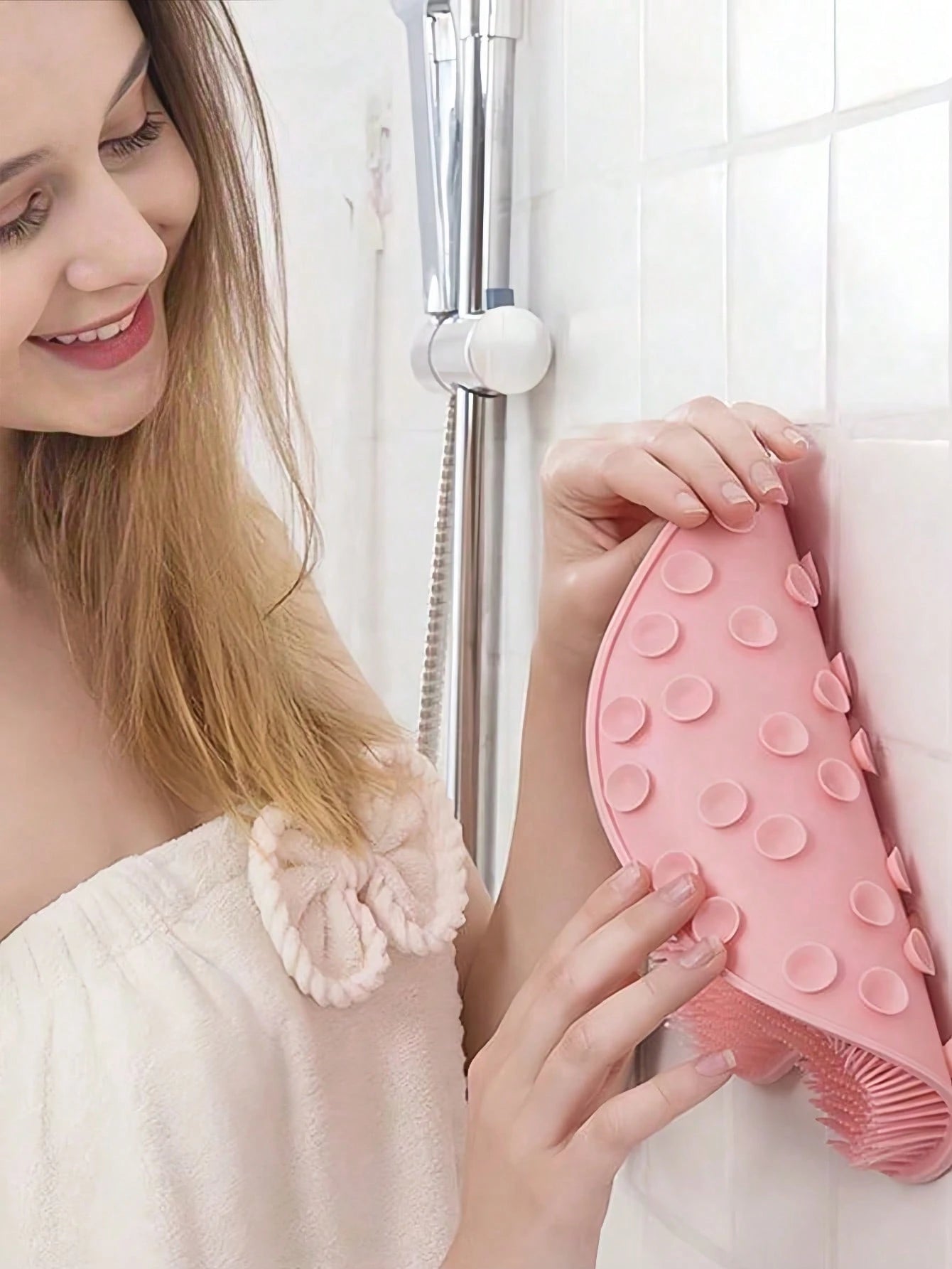 1/3/5pcs Foot Scrubber Mat Shower Scrub Pad Foot Massage Mat Bathroom Washing Pad Bathroom Foot Scrubber Shower Back With Cups For Women Men Mom Holiday Essentials School Supplies Bathroom Decor And A