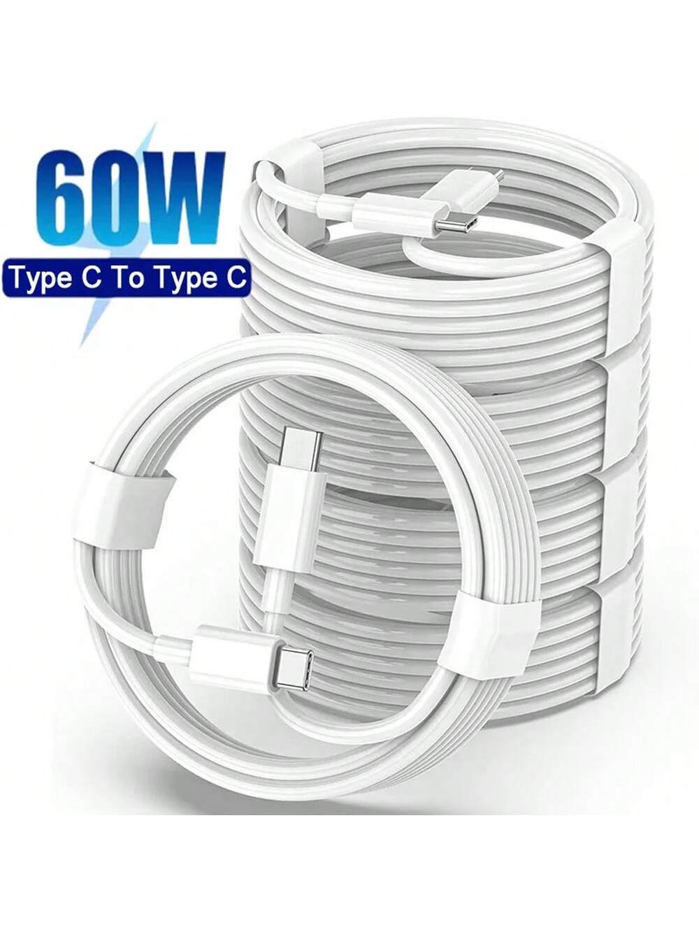 1/3/5pcs PD 60W Fast Charging 3.3ft/100cm High-Efficiency Data Transfer Fast Charging Cable Compatible With IPhone 16 Series, 17 Pro Max/17 Pro/17 Plus/17/16/15, S25/S24/S23/S22/S21/S20 Ultra Plus, Se
