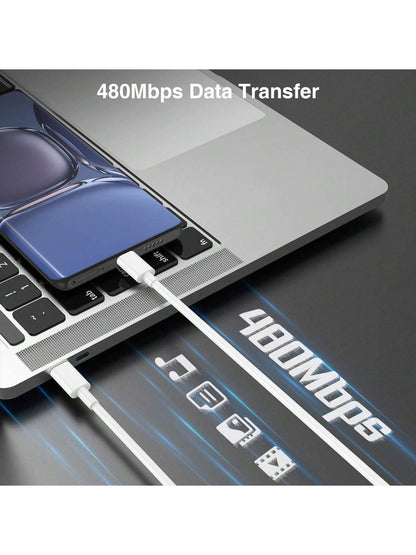 1/3/5pcs PD 60W Fast Charging 3.3ft/100cm High-Efficiency Data Transfer Fast Charging Cable Compatible With IPhone 16 Series, 17 Pro Max/17 Pro/17 Plus/17/16/15, S25/S24/S23/S22/S21/S20 Ultra Plus, Se