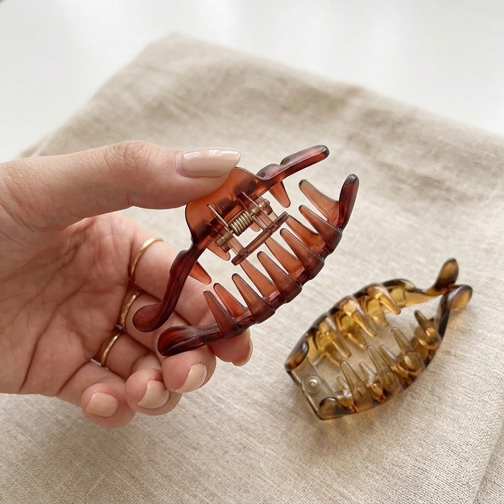 1/3 Pack Non-Slip Banana Hair Clips, Can Be Used As Vertical Hair Clips Or Ponytail Hair Ties, Ideal Gift For Women's Coming-Of-Age Ceremony, Exquisite Fashion Design, Perfect For Art, Wedding And Hom