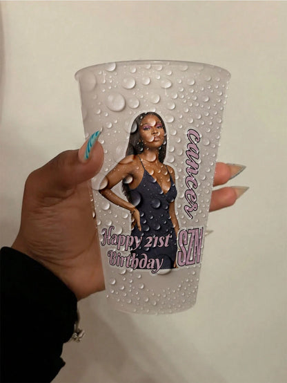 1/6/15/30pcs Personalized Custom Portrait Photo Stickers, Custom Portrait Stickers, Custom Text Stickers, Her Exclusive Stickers, Personalized Stickers, Waterproof & Oil-Resistant, Perfect For Birthda