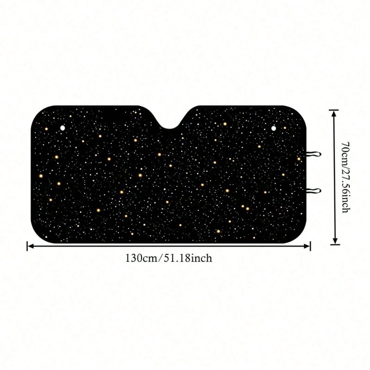 1 Car Windshield Sunshade, Starry Sky Design. Provides UV Protection For The Front Windshield, Helps Maintain A Cool Temperature In Summer, Easy To Install And Store, Suitable For Most Vehicles