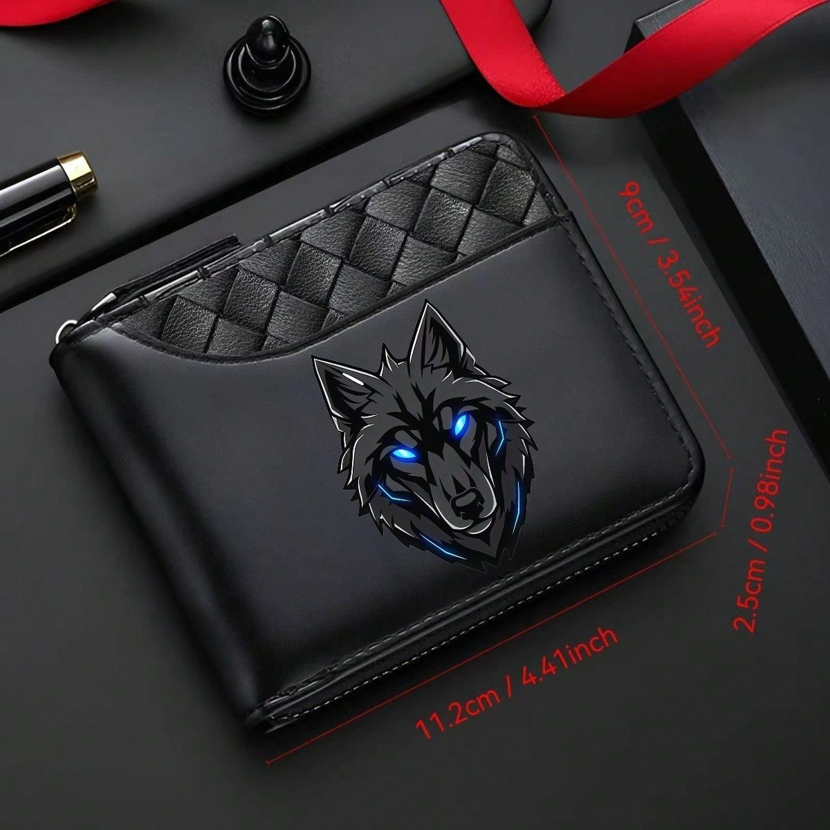 1 Men's Luxury PU Wallet| Black, Zipper Closure, Multiple Card Slots, Large Capacity, Stitching Design- Perfect Gift For Father, Husband, Brother