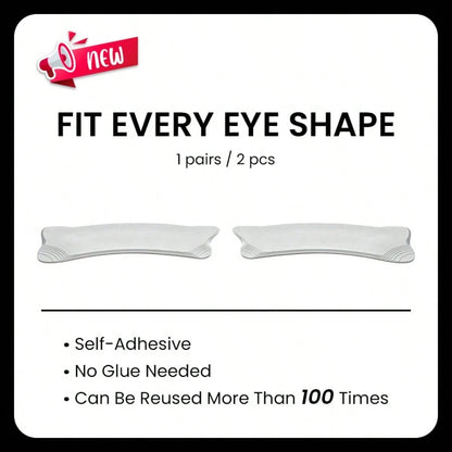 1 Pair/2 Pieces, New Reusable Self-Adhesive Silicone Eye Pads, Suitable For Eyelash Extension, Eyelash Tinting, Eyelash Lift, Silicone Eyelash Pads, Eyelash Extension Pads, Eyelash Pads, Eyelash Exten