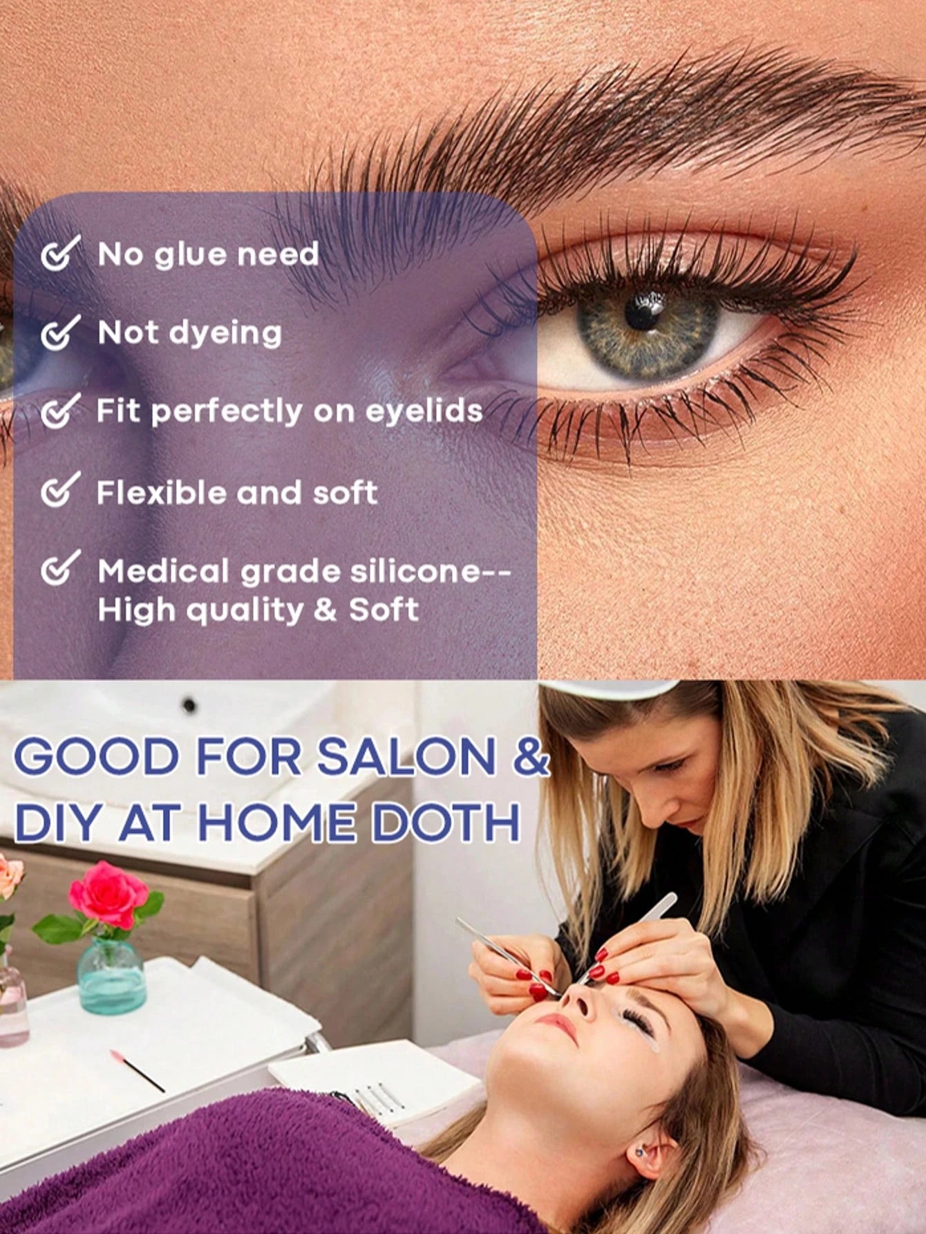 1 Pair/2 Pieces, New Reusable Self-Adhesive Silicone Eye Pads, Suitable For Eyelash Extension, Eyelash Tinting, Eyelash Lift, Silicone Eyelash Pads, Eyelash Extension Pads, Eyelash Pads, Eyelash Exten