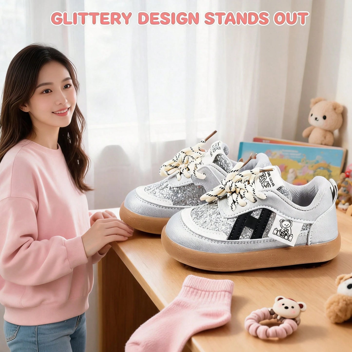 1 Pair Baby Sports Shoes, Spring/Autumn Fashion New Kids White Sneakers, Soft Sole Anti-Slip Boys Casual Board Shoes, Breathable Infant Shoes, Soft Upper Breathable Sports Shoes, Suitable For Boys And