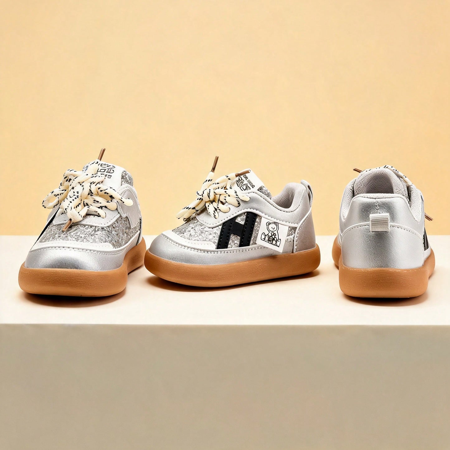 1 Pair Baby Sports Shoes, Spring/Autumn Fashion New Kids White Sneakers, Soft Sole Anti-Slip Boys Casual Board Shoes, Breathable Infant Shoes, Soft Upper Breathable Sports Shoes, Suitable For Boys And