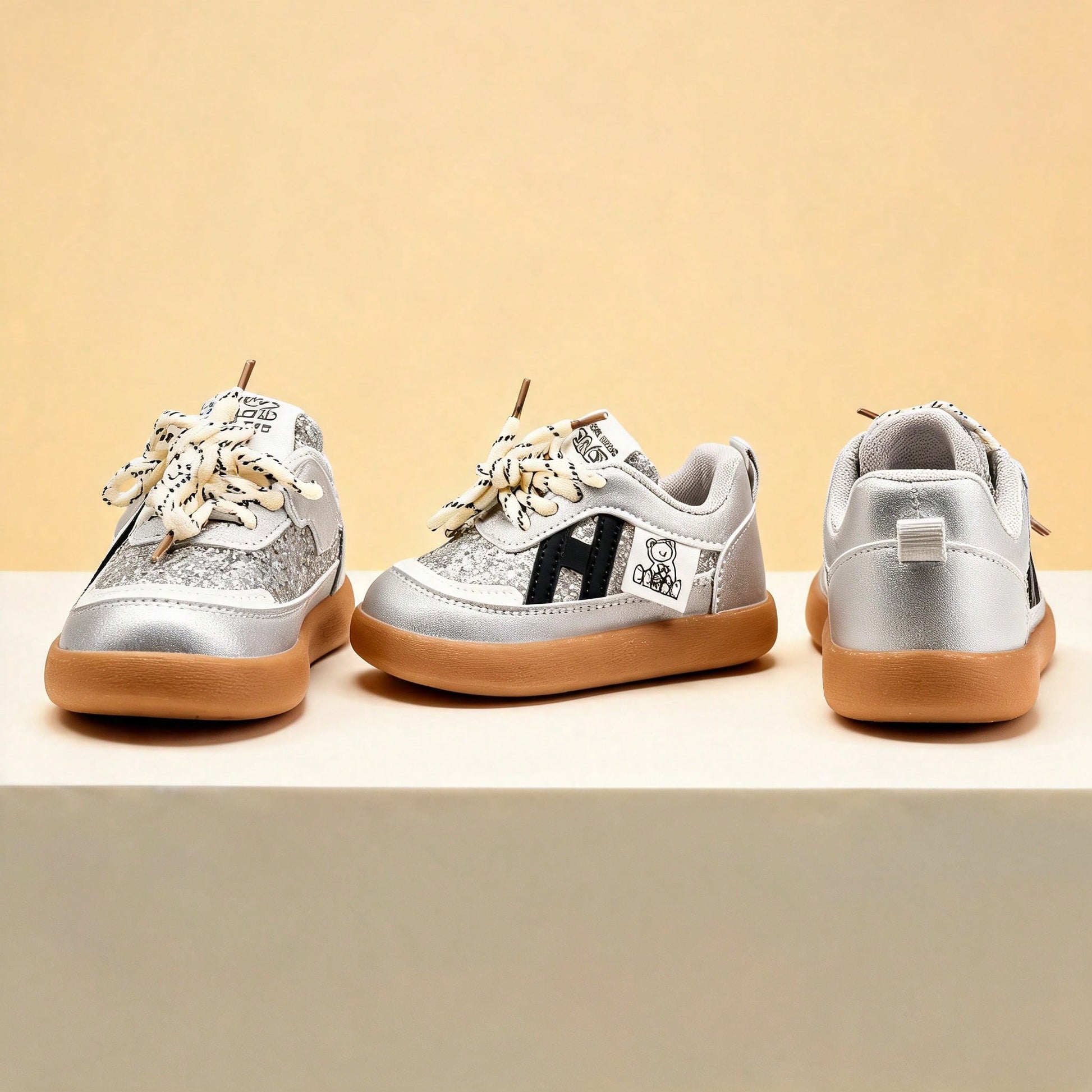 1 Pair Baby Sports Shoes, Spring/Autumn Fashion New Kids White Sneakers, Soft Sole Anti-Slip Boys Casual Board Shoes, Breathable Infant Shoes, Soft Upper Breathable Sports Shoes, Suitable For Boys And