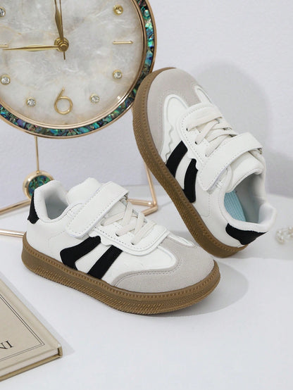 1 Pair Boys Girls Fashion Soft Sole German Trainer Shoes Kids Student Versatile Casual Skate Shoes Baby Soft Sole Shoes Shoes