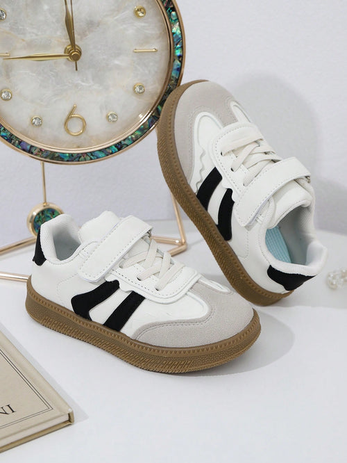1 Pair Boys Girls Fashion Soft Sole German Trainer Shoes Kids Student Versatile Casual Skate Shoes Baby Soft Sole Shoes Shoes