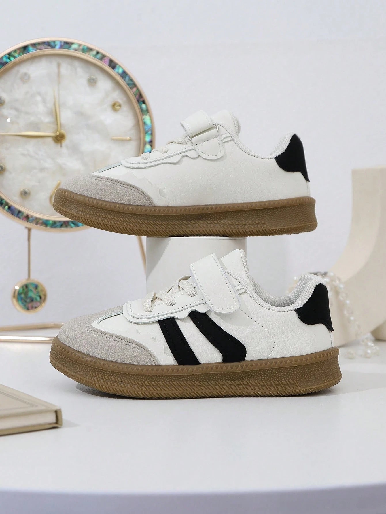 1 Pair Boys Girls Fashion Soft Sole German Trainer Shoes Kids Student Versatile Casual Skate Shoes Baby Soft Sole Shoes Shoes