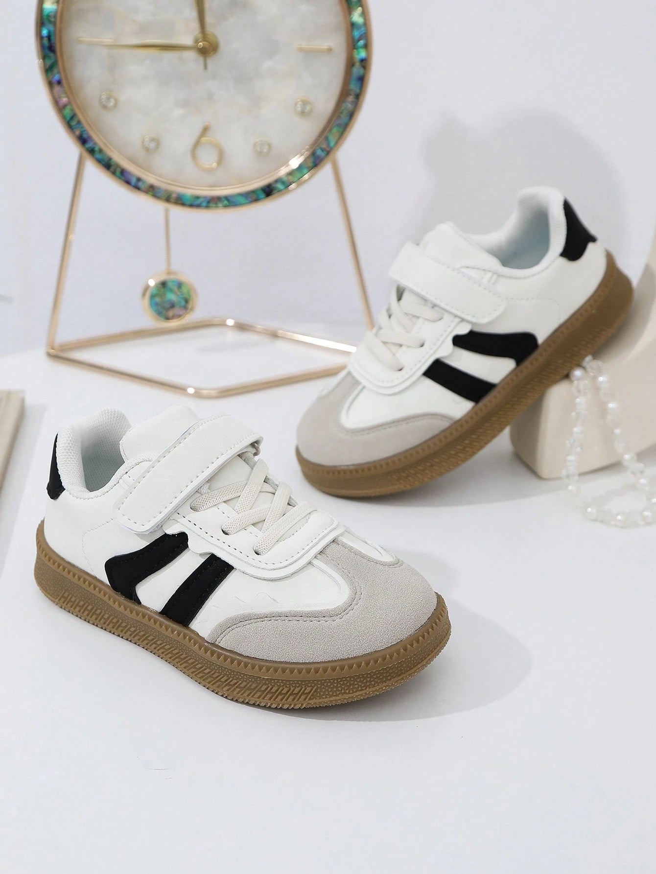 1 Pair Boys Girls Fashion Soft Sole German Trainer Shoes Kids Student Versatile Casual Skate Shoes Baby Soft Sole Shoes Shoes