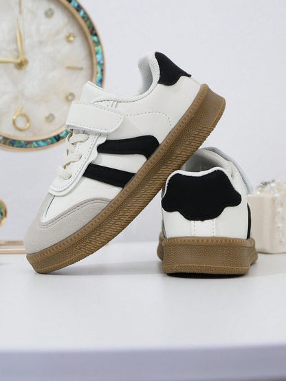 1 Pair Boys Girls Fashion Soft Sole German Trainer Shoes Kids Student Versatile Casual Skate Shoes Baby Soft Sole Shoes Shoes