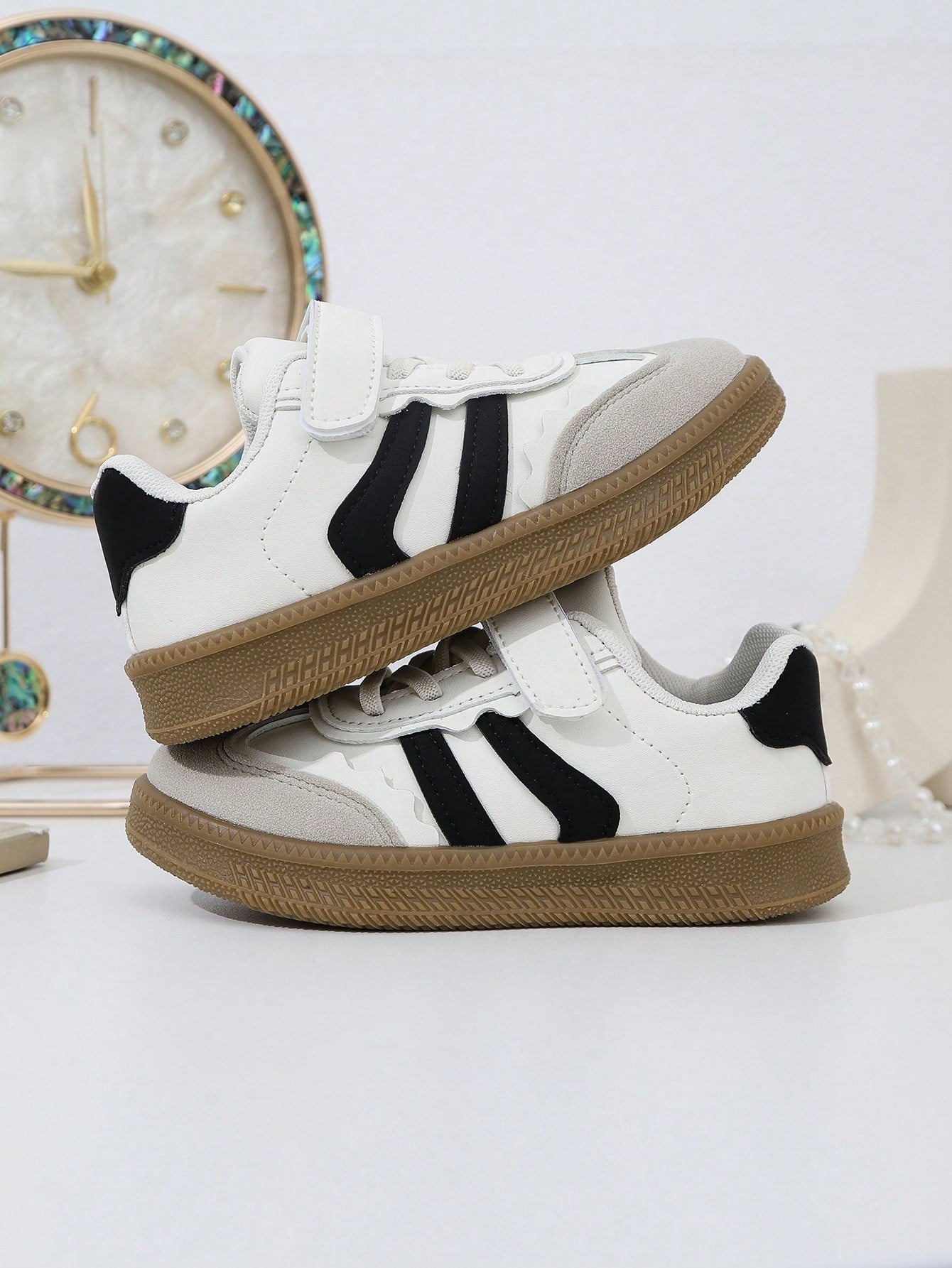 1 Pair Boys Girls Fashion Soft Sole German Trainer Shoes Kids Student Versatile Casual Skate Shoes Baby Soft Sole Shoes Shoes