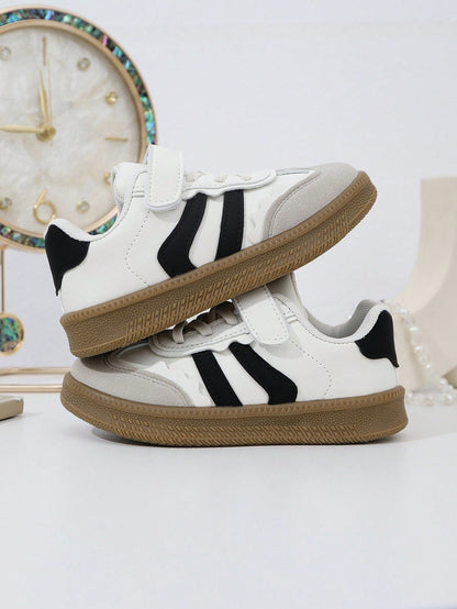 1 Pair Boys Girls Fashion Soft Sole German Trainer Shoes Kids Student Versatile Casual Skate Shoes Baby Soft Sole Shoes Shoes