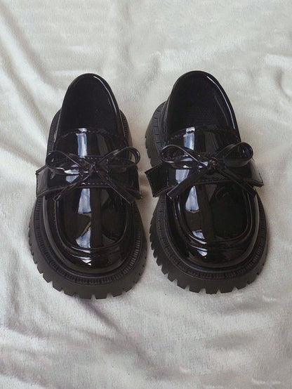1 Pair Girls' Low Vamp Cute Princess Shoes, Breathable Soft Sole Non-Slip Versatile Children's Shoes, Simple Fashion Baby Toddler Walking Shoes, Flat Slip-On Easy To Put On And Take Off, Suitable For