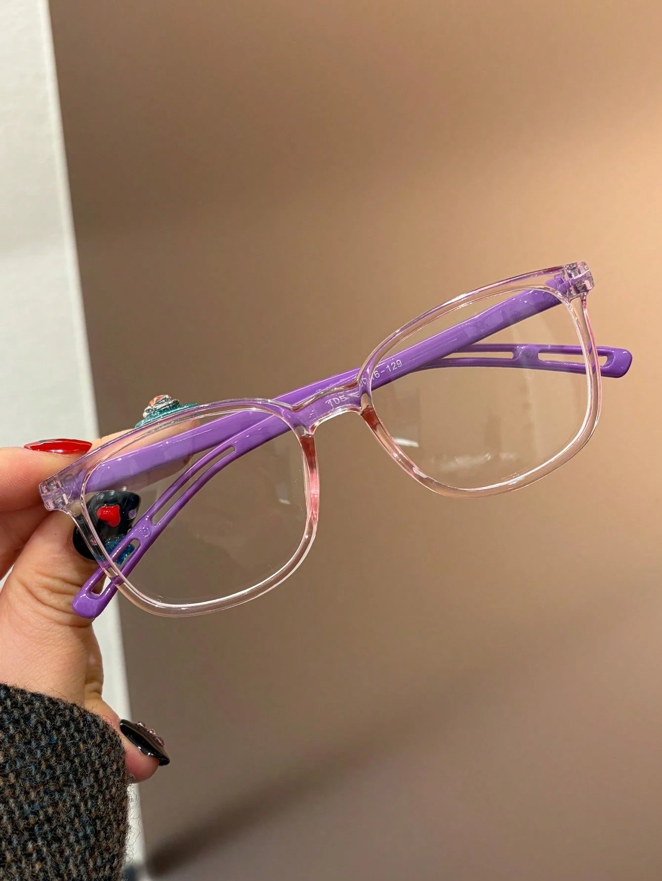 1 Pair Kids Cute Colorful Square Clear Lens Glasses, Suitable For Daily Reading, Outings, Gifts, Transparent Glasses For Back To School Accessories, Casual, Suitable For Boys And Girls, Daily Life, Re