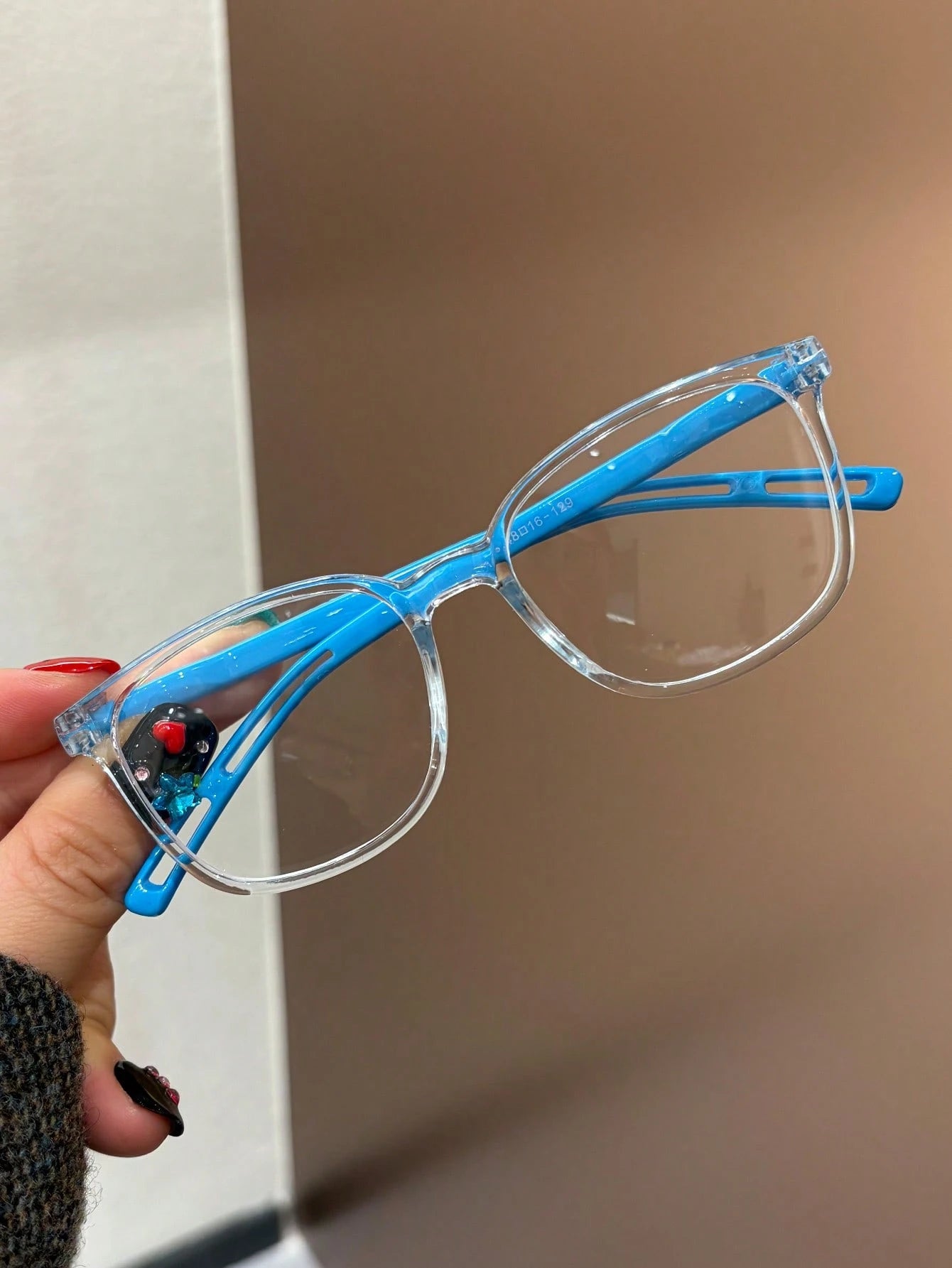 1 Pair Kids Cute Colorful Square Clear Lens Glasses, Suitable For Daily Reading, Outings, Gifts, Transparent Glasses For Back To School Accessories, Casual, Suitable For Boys And Girls, Daily Life, Re