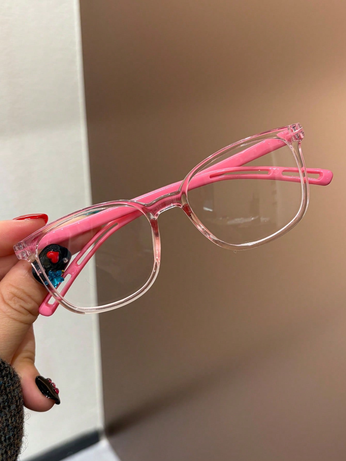 1 Pair Kids Cute Colorful Square Clear Lens Glasses, Suitable For Daily Reading, Outings, Gifts, Transparent Glasses For Back To School Accessories, Casual, Suitable For Boys And Girls, Daily Life, Re