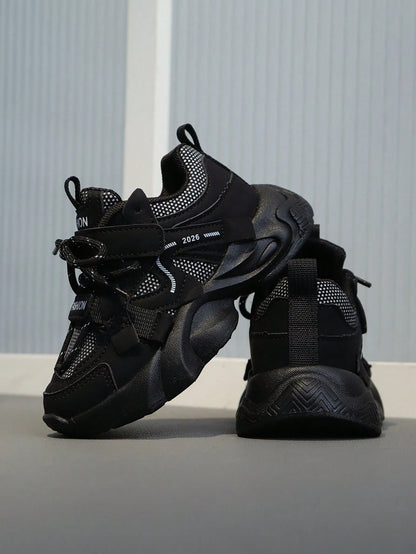 1 Pair Kids' Fashion Sports Shoes, Durable Shock-Absorbing Girls' Tennis Shoes, Spring/Autumn, Recommended To Buy One Size Up