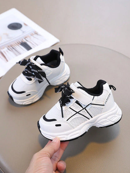 1 Pair Kids' Mesh Breathable Sports Shoes, Lightweight Walking Casual Shoes, Running Hiking Outdoor Shoes For Boys And Girls