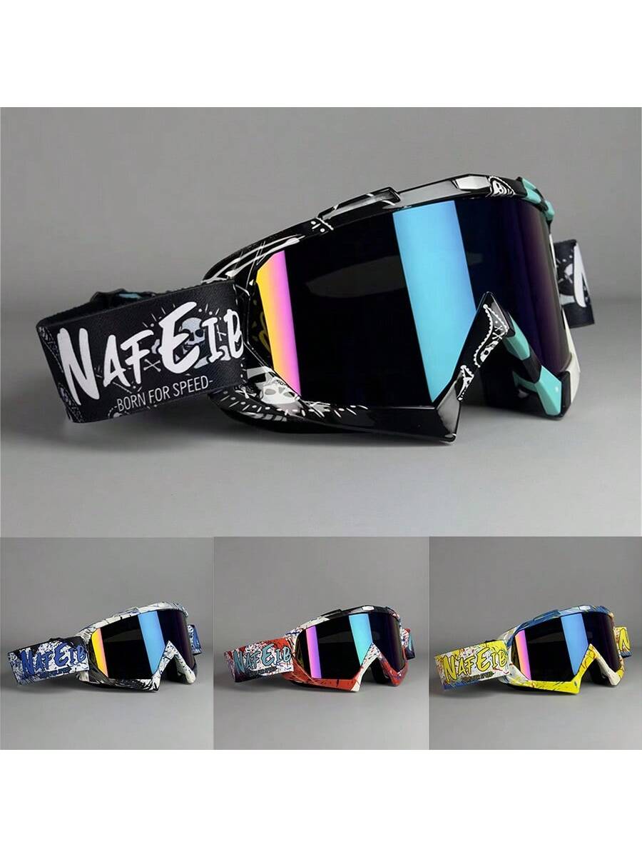 1 Pair Ski Goggles, Motorcycle Goggles, Windproof Goggles, Outdoor Sports Cycling Goggles, Snowmobile Off-Road Sports Goggles, Ski Goggles, ATV Windproof Outdoor Goggles