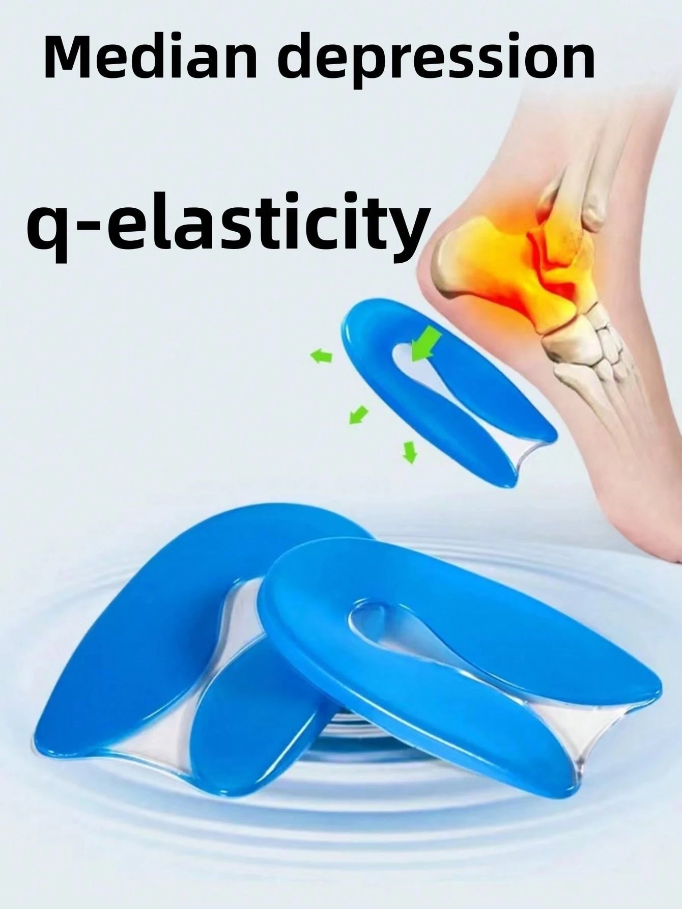 1 Pair U-Shaped Silicone Insole Gel Heel Cushion Inserts, Shock Absorbing For Men And Women, Back To School Supplies, Boots Accessories For Shoes For Women, For Outdoor, Sport, Travel, Household, Offi