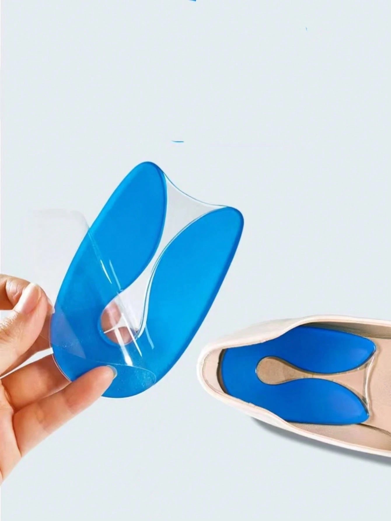 1 Pair U-Shaped Silicone Insole Gel Heel Cushion Inserts, Shock Absorbing For Men And Women, Back To School Supplies, Boots Accessories For Shoes For Women, For Outdoor, Sport, Travel, Household, Offi