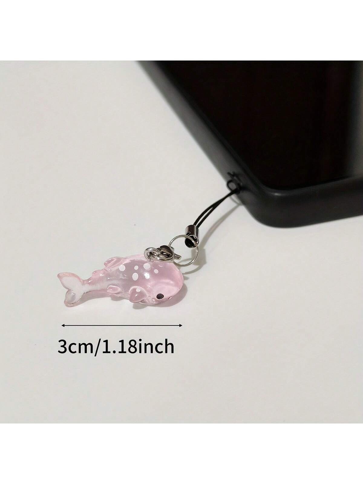 1 Pc Cute Mini Resin Whale Shark Phone Lanyard, Fashionable Marine Animal Phone Decoration Accessory Gifts For Mother, Family, Friends, Birthday, Holiday Phone Charm, Phone Chain