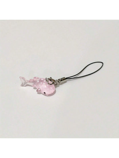1 Pc Cute Mini Resin Whale Shark Phone Lanyard, Fashionable Marine Animal Phone Decoration Accessory Gifts For Mother, Family, Friends, Birthday, Holiday Phone Charm, Phone Chain