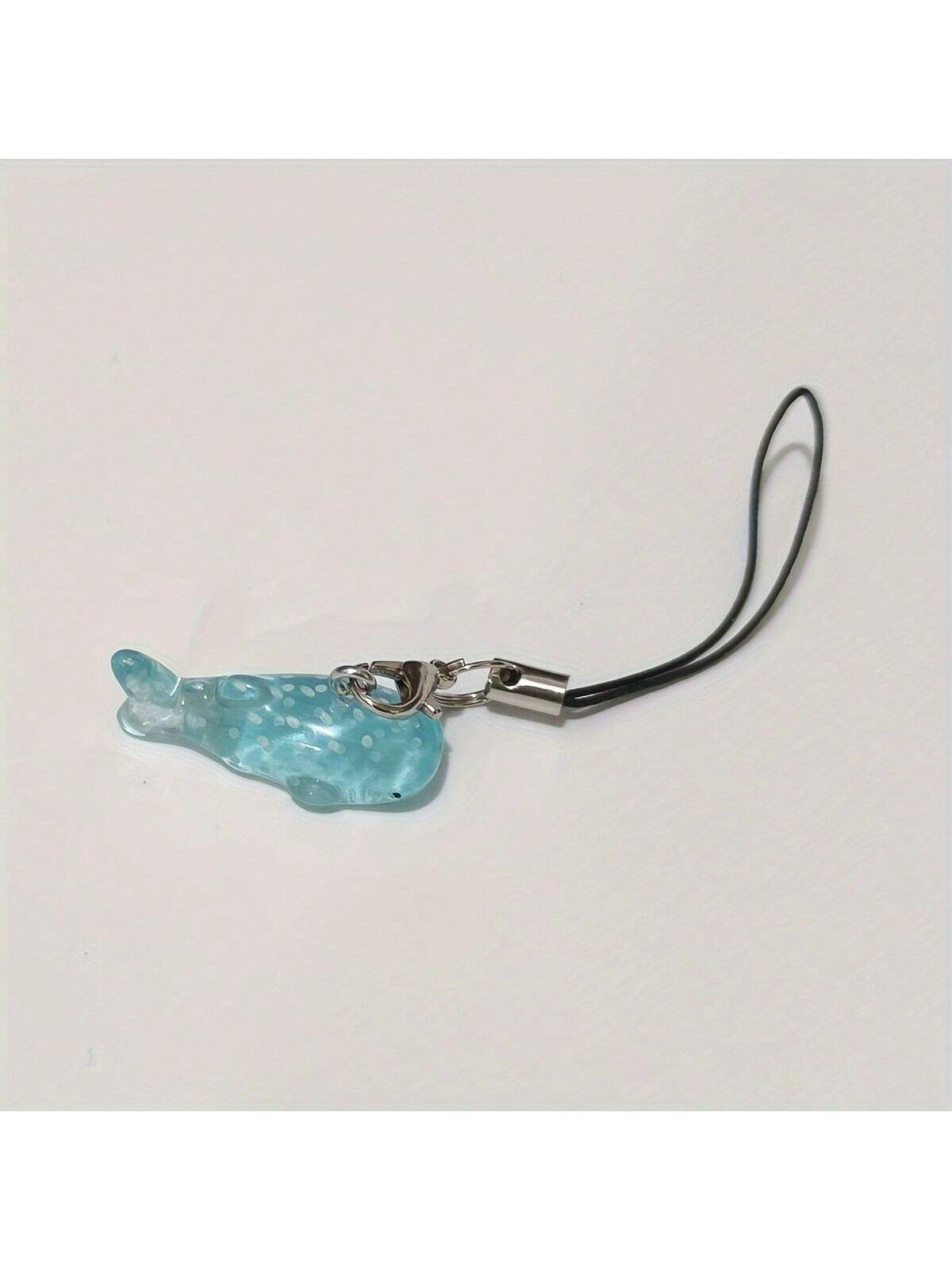 1 Pc Cute Mini Resin Whale Shark Phone Lanyard, Fashionable Marine Animal Phone Decoration Accessory Gifts For Mother, Family, Friends, Birthday, Holiday Phone Charm, Phone Chain