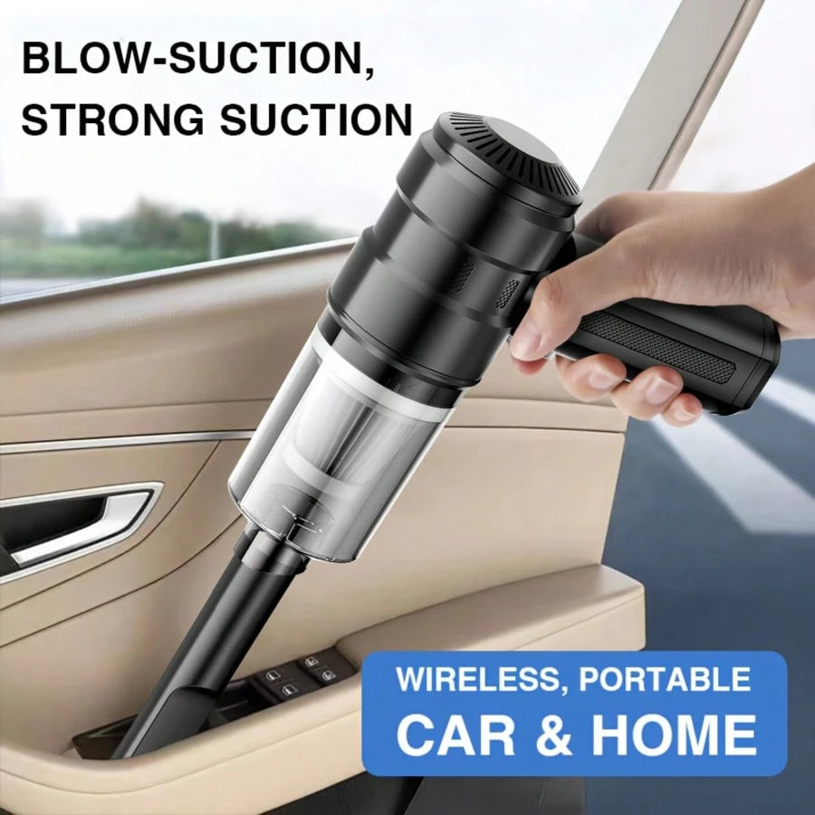 1 Piece Car Vacuum Cleaner, Equipped With Vacuum Cleaner And Computer Cleaning Crevice Accessories. Lightweight & Powerful Suction, USB Rechargeable With Long Battery Life.Suitable For Cars, RVs, Home