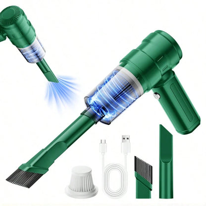 1 Piece Car Vacuum Cleaner, Equipped With Vacuum Cleaner And Computer Cleaning Crevice Accessories. Lightweight & Powerful Suction, USB Rechargeable With Long Battery Life.Suitable For Cars, RVs, Home