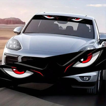 1-Piece Eye-Catching Car Windshield Eye Stickers, Waterproof, Scratch Resistant, Suitable For All Car Models- Audi, Mitsubishi, BMW, Opel, Citroen. Car SUV,MPV, Auto Parts