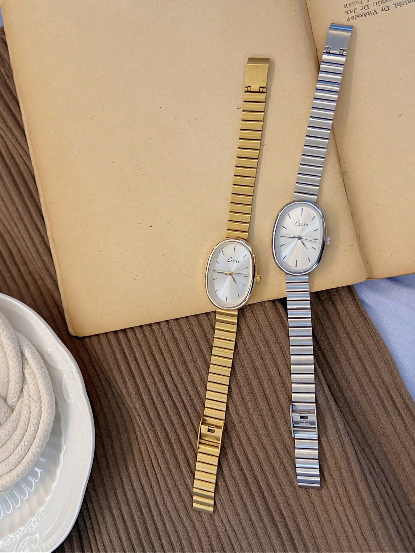 1 Piece Of New Fashion Gold Bracelet Women's Watch Retro Luxury Fashion Simple Elegant Light Luxury Elegant Versatile Watch Women's Quartz Watch