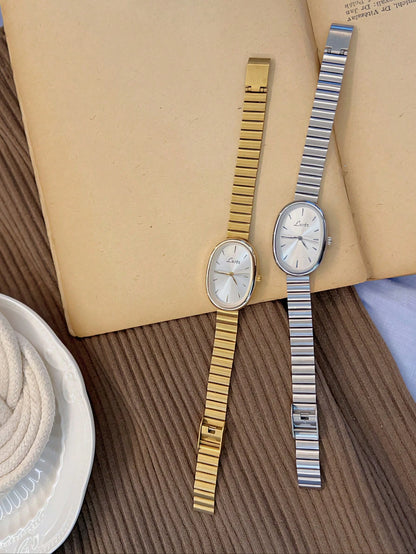 1 Piece Of New Fashion Gold Bracelet Women's Watch Retro Luxury Fashion Simple Elegant Light Luxury Elegant Versatile Watch Women's Quartz Watch