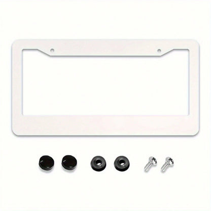 1 Piece, Size 12x6inch, 2-Hole Pink And Black Leopard Print License Plate Frame, Suitable For Women And Men- Cute Metal License Plate Holder, Decorative Front And Rear License Plate Cover, Stylish An