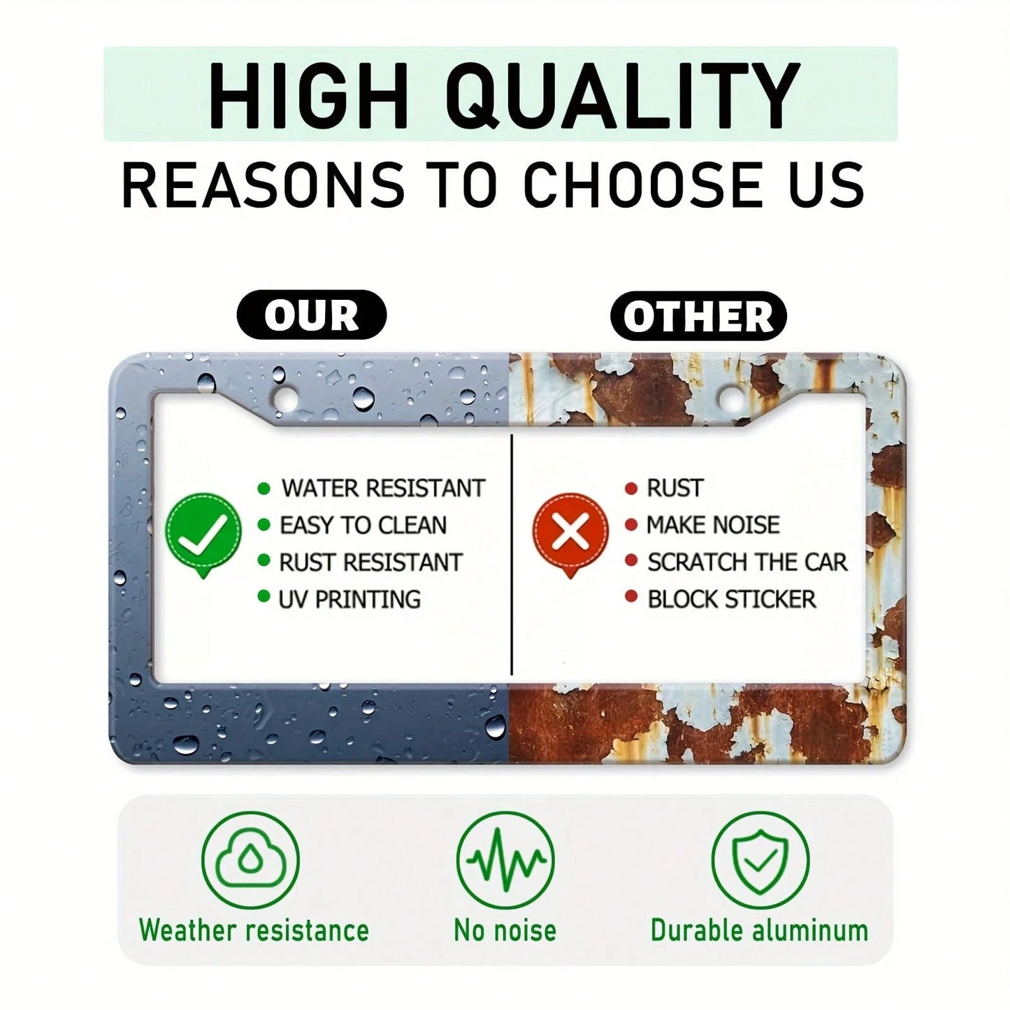 1 Piece Strawberry Floral Aluminum License Plate Frame, Rust-Proof, Universal Car Accessory Suitable For The USA, Canada, And Mexico, Comes With Installation Accessories, Cute Car Decoration License P
