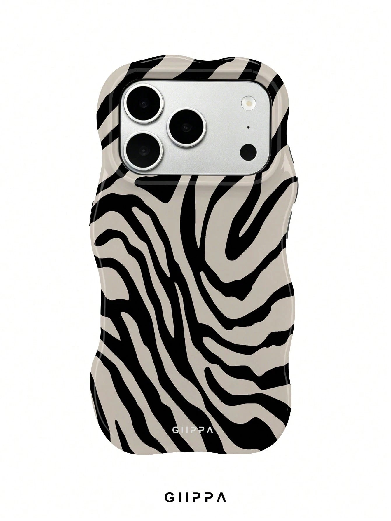 1 Piece Zebra Pattern Design, Wave-Shaped Phone 17 Pro Max Case, Compatible With Phone 16 Pro Max, 15 Pro Max, 14 Pro Max, Korean And Elegant Phone Case, Suitable For 11/12/13/14/15/16 Pro Max Plus, I
