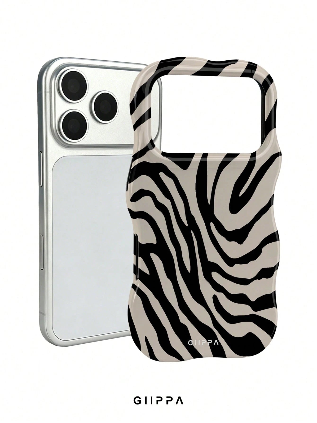 1 Piece Zebra Pattern Design, Wave-Shaped Phone 17 Pro Max Case, Compatible With Phone 16 Pro Max, 15 Pro Max, 14 Pro Max, Korean And Elegant Phone Case, Suitable For 11/12/13/14/15/16 Pro Max Plus, I