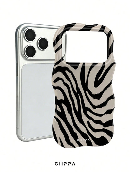 1 Piece Zebra Pattern Design, Wave-Shaped Phone 17 Pro Max Case, Compatible With Phone 16 Pro Max, 15 Pro Max, 14 Pro Max, Korean And Elegant Phone Case, Suitable For 11/12/13/14/15/16 Pro Max Plus, I