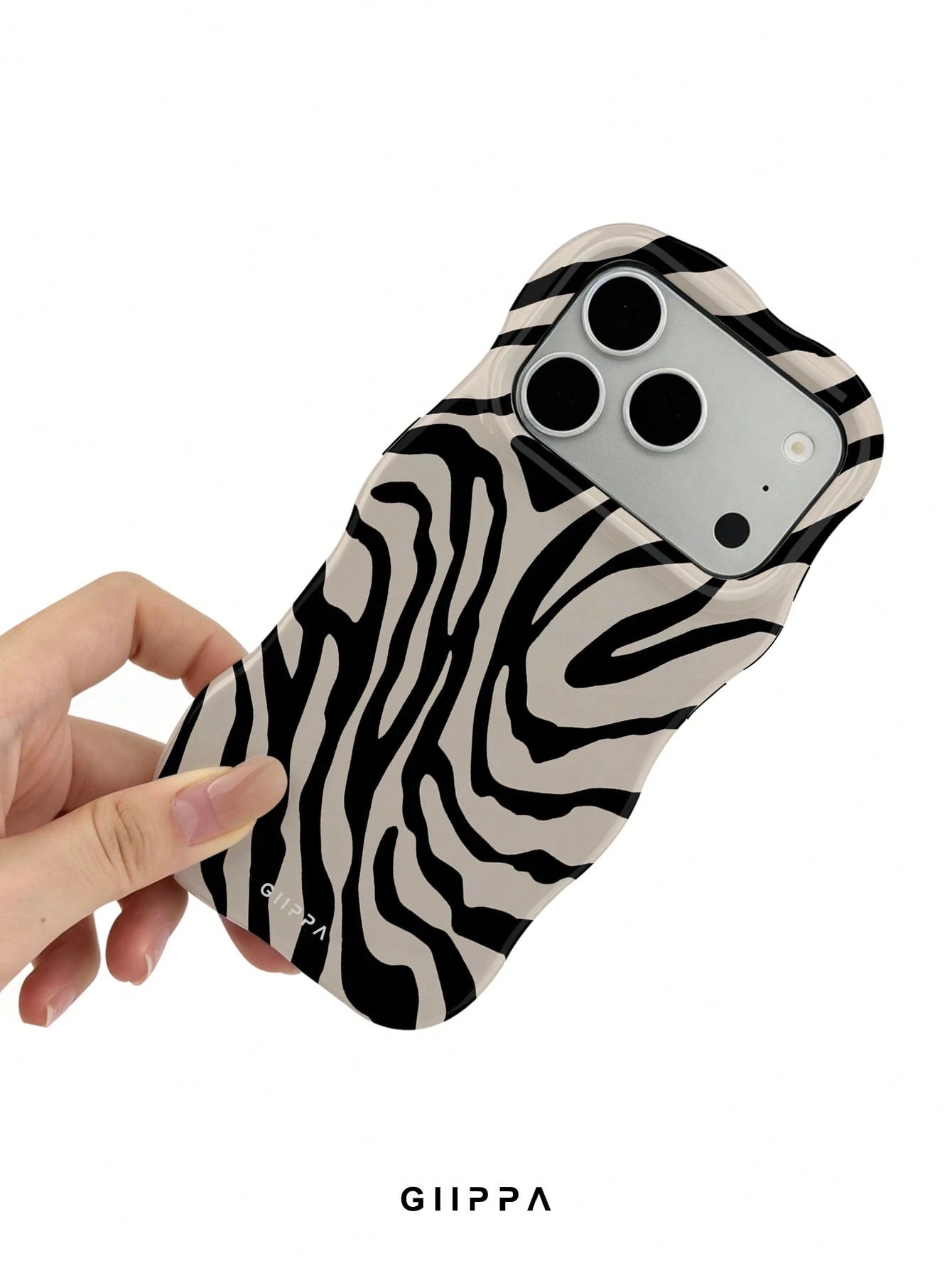 1 Piece Zebra Pattern Design, Wave-Shaped Phone 17 Pro Max Case, Compatible With Phone 16 Pro Max, 15 Pro Max, 14 Pro Max, Korean And Elegant Phone Case, Suitable For 11/12/13/14/15/16 Pro Max Plus, I