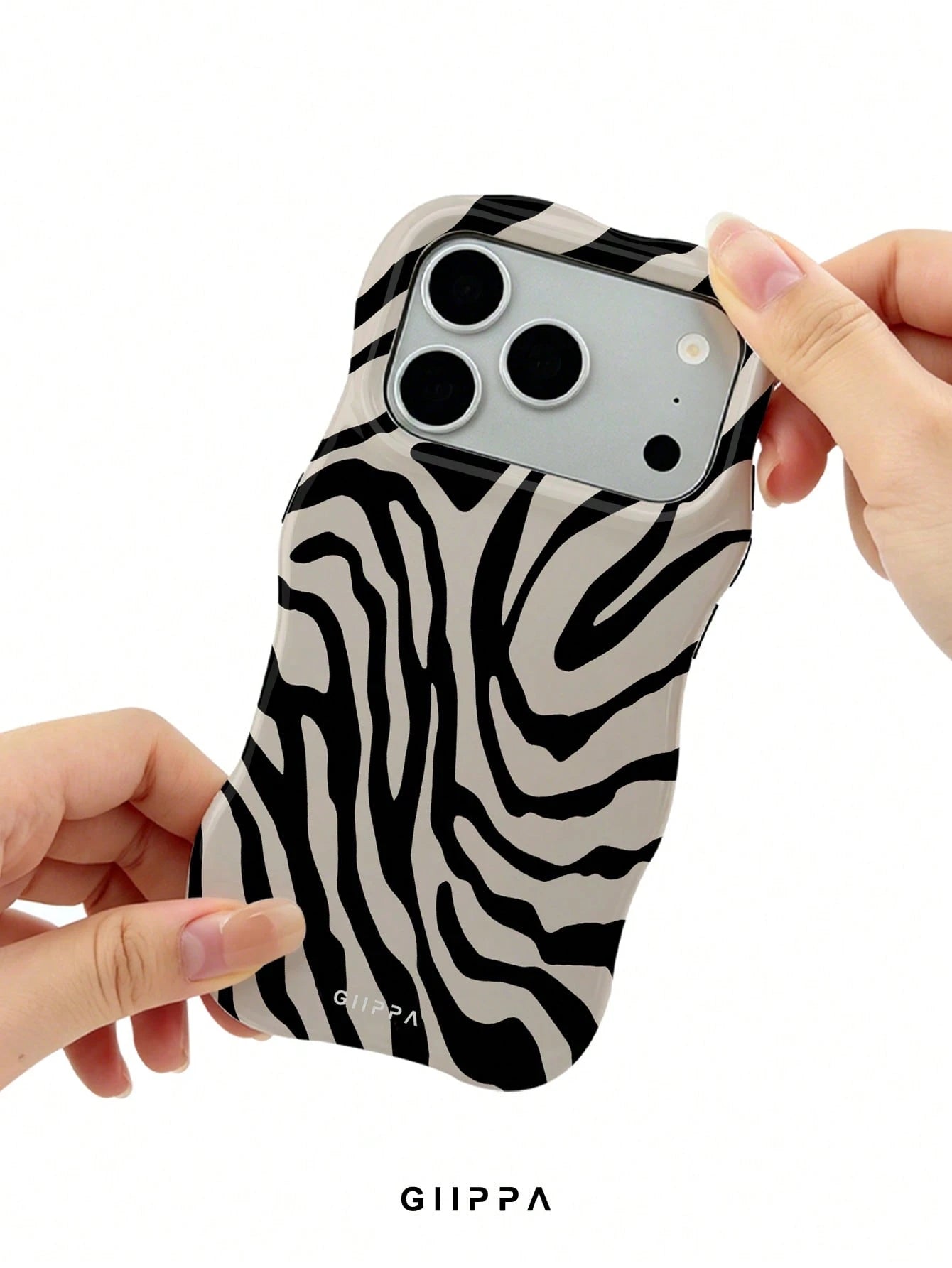 1 Piece Zebra Pattern Design, Wave-Shaped Phone 17 Pro Max Case, Compatible With Phone 16 Pro Max, 15 Pro Max, 14 Pro Max, Korean And Elegant Phone Case, Suitable For 11/12/13/14/15/16 Pro Max Plus, I