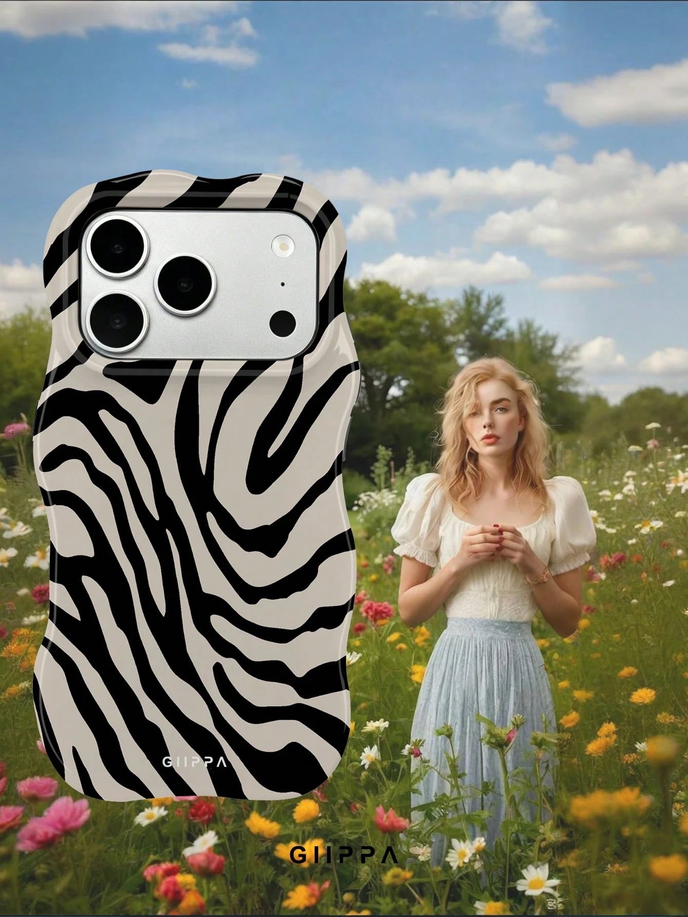 1 Piece Zebra Pattern Design, Wave-Shaped Phone 17 Pro Max Case, Compatible With Phone 16 Pro Max, 15 Pro Max, 14 Pro Max, Korean And Elegant Phone Case, Suitable For 11/12/13/14/15/16 Pro Max Plus, I
